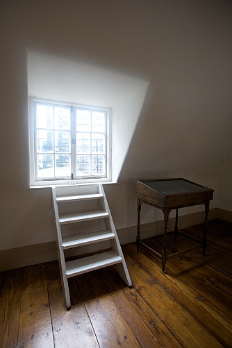 Photograph of the north window in the Garret, by Phil Sayer